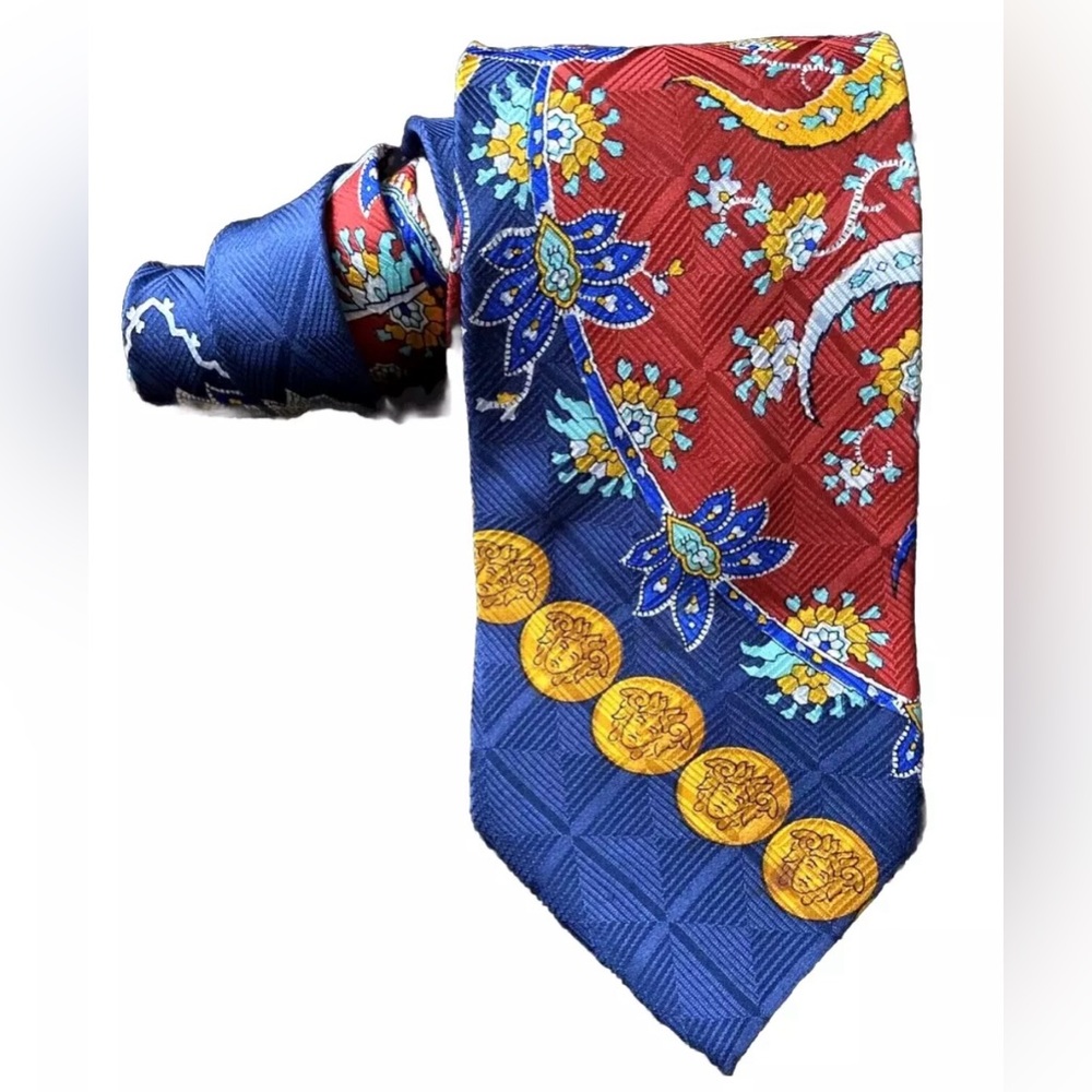 GIANNI VERSACE 100% SILK TIE ORIGINAL VINTAGE HAND MADE ITALY MENS COLLECTORS